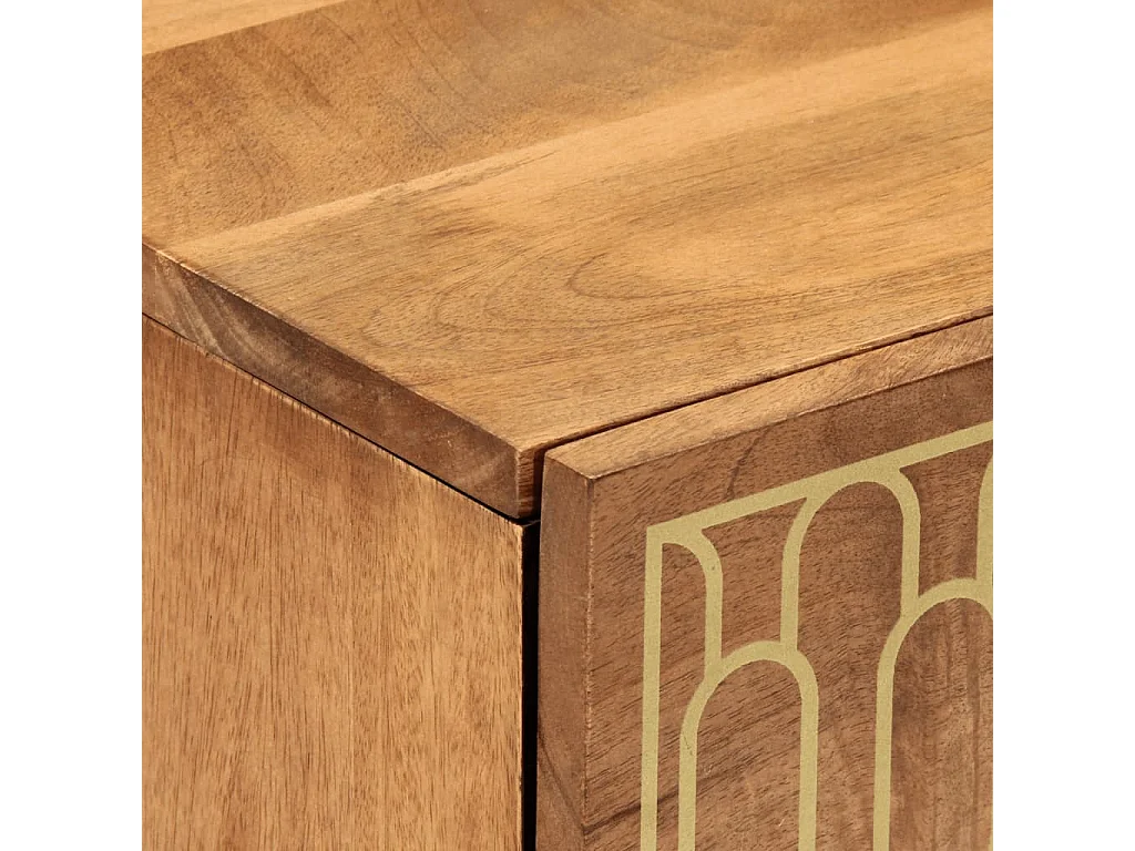 Tables de chevet 2 pcs 40x33x46 cm Bois de manguier solide