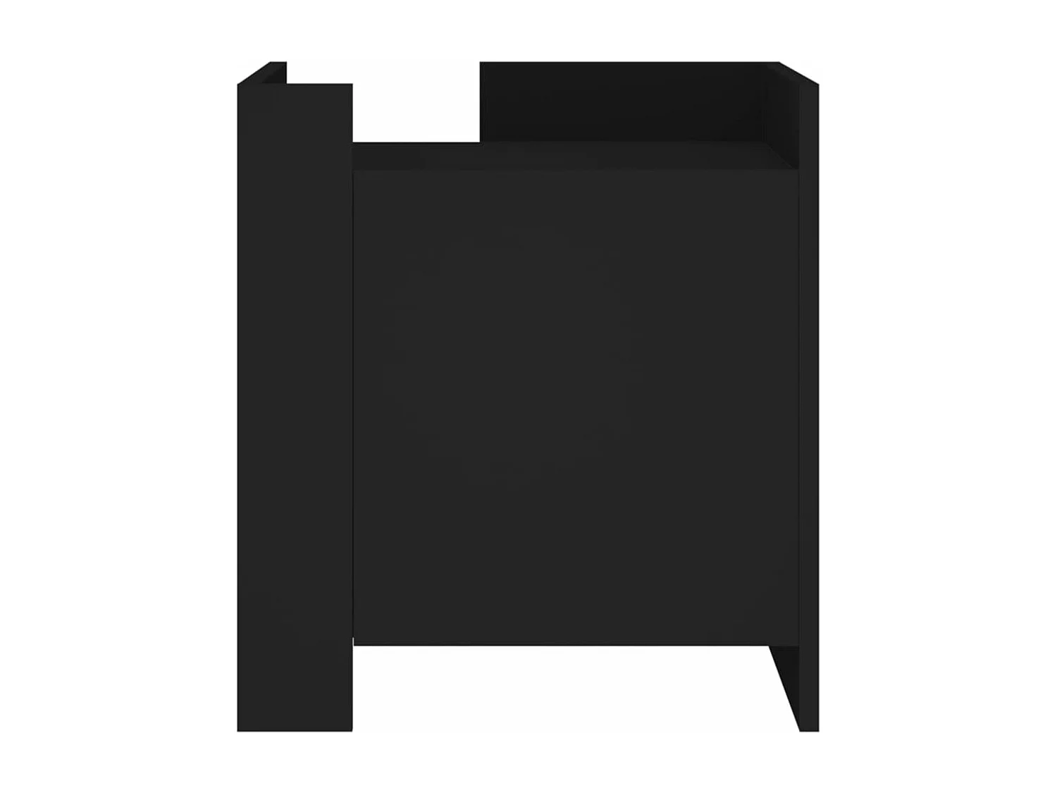 Table de chevet noir 45x50x50 cm bois d’ingénierie