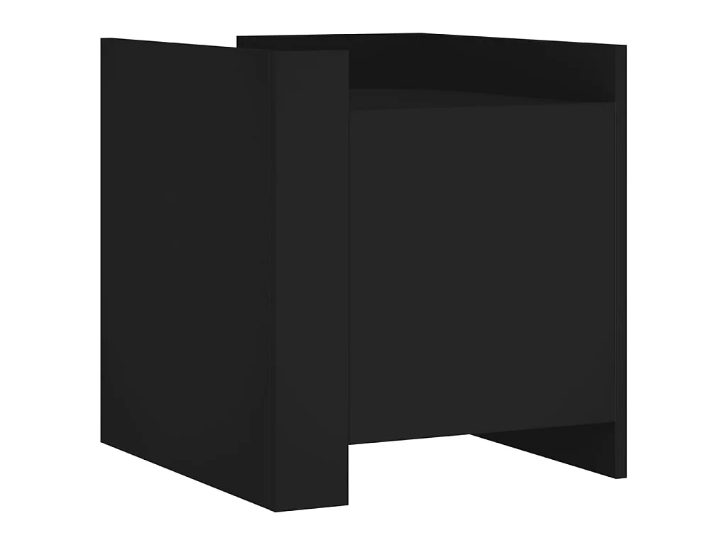 Table de chevet noir 45x50x50 cm bois d’ingénierie