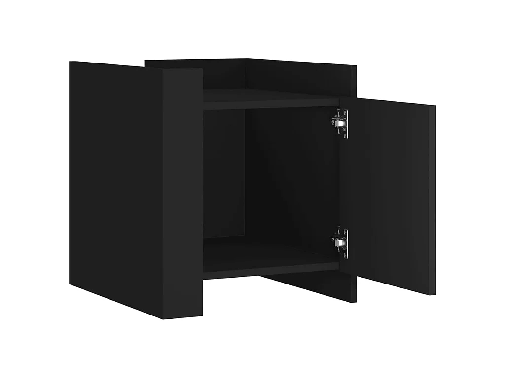 Table de chevet noir 45x50x50 cm bois d’ingénierie