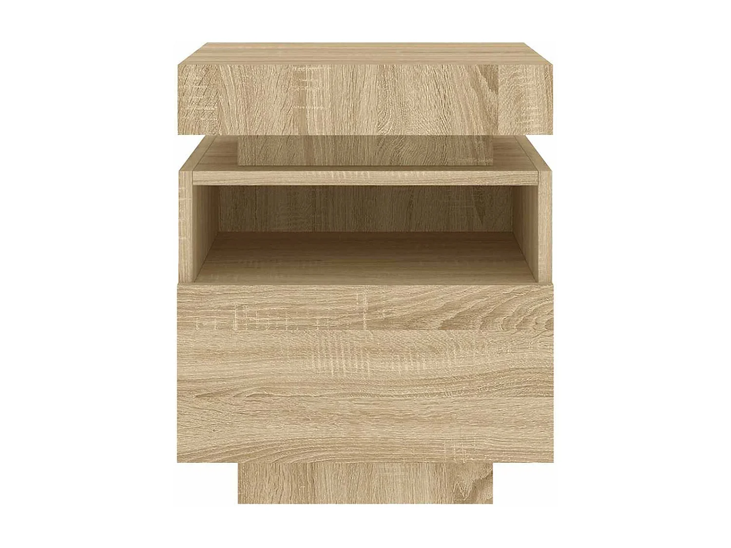 Armoire de chevet avec lumières LED chêne sonoma 40x39x48,5 cm
