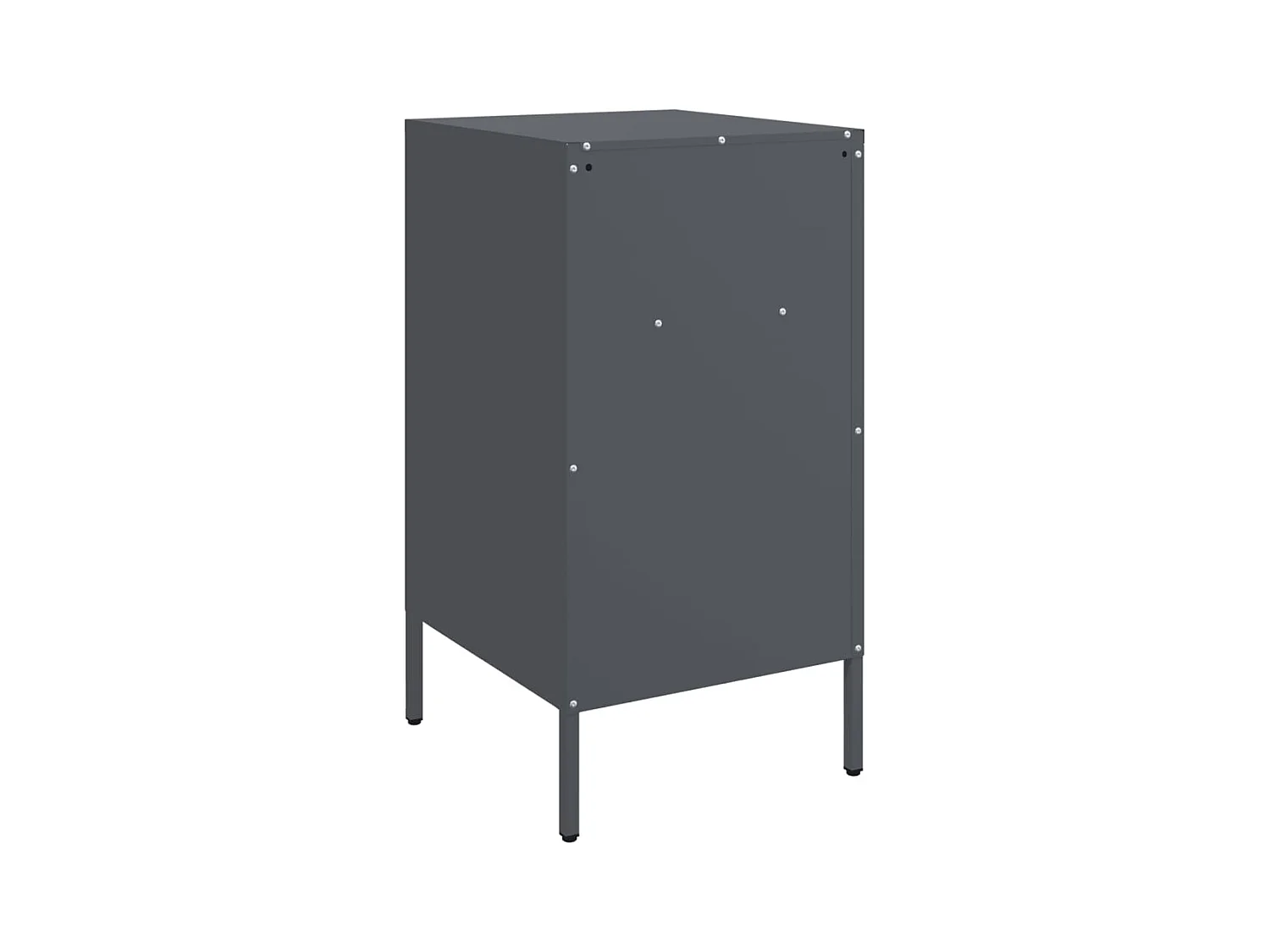Table de chevet anthracite 36x39x68 cm acier