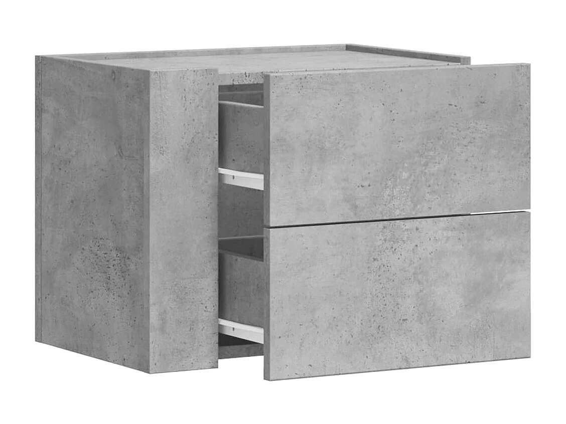 Nachtkastje wandgemonteerd 45x30x35 cm betongrijs