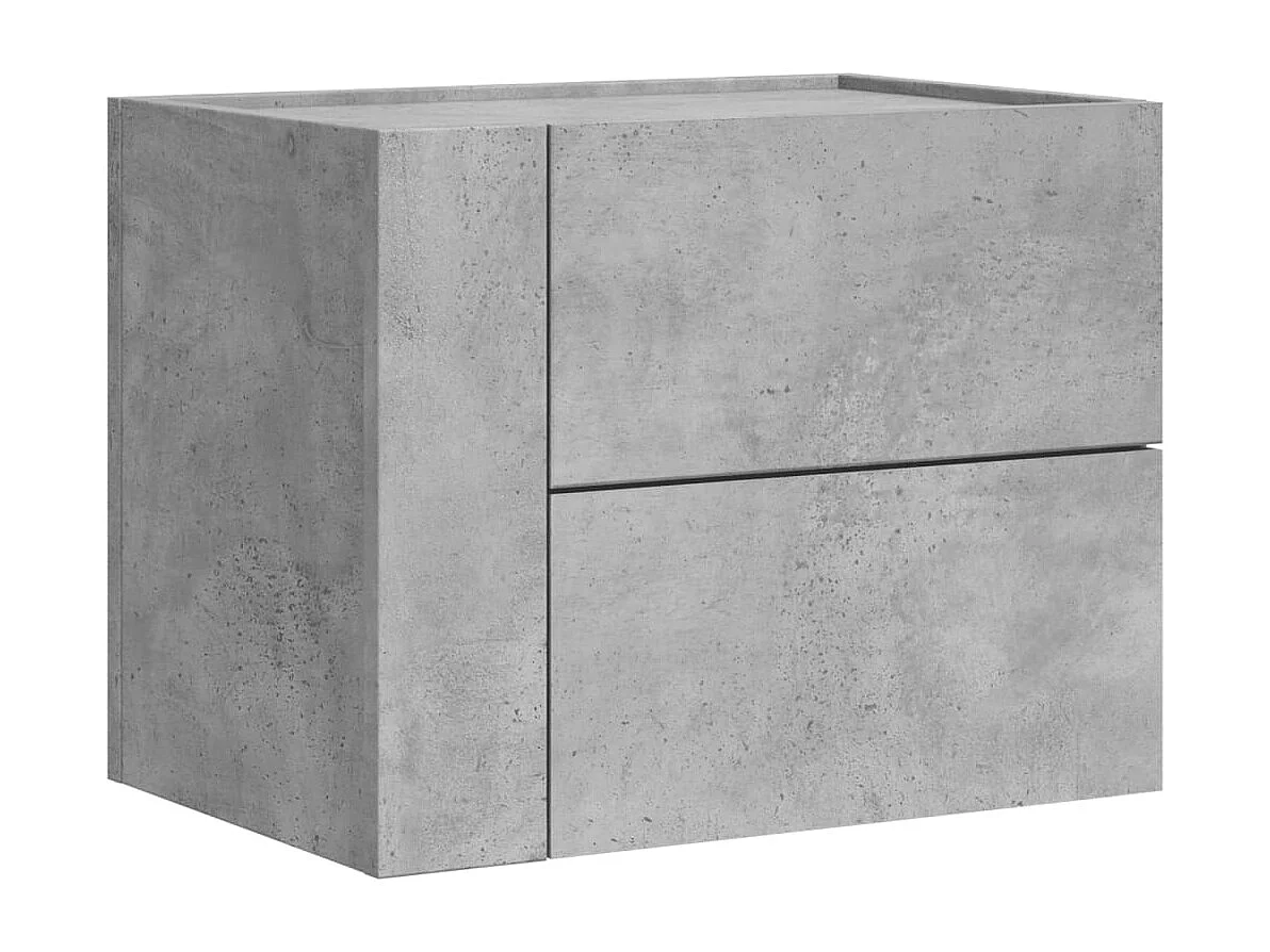 Nachtkastje wandgemonteerd 45x30x35 cm betongrijs