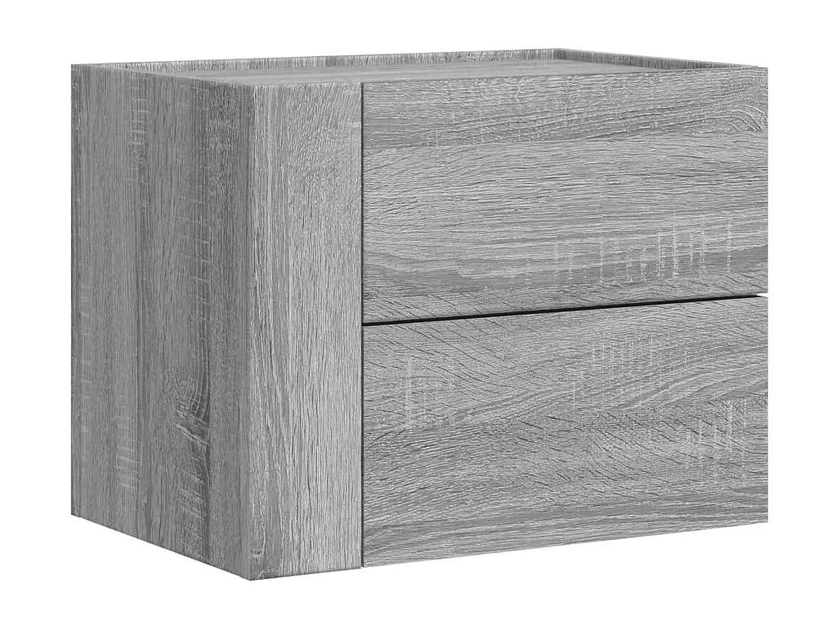 Tables de chevet murales 2 pcs sonoma gris 45x30x35 cm
