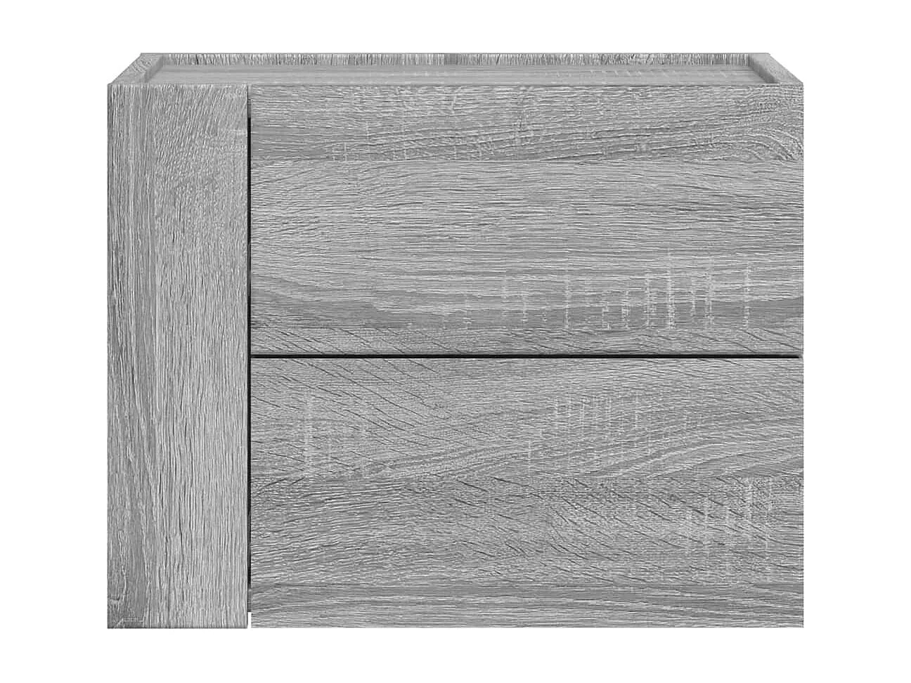 Tables de chevet murales 2 pcs sonoma gris 45x30x35 cm