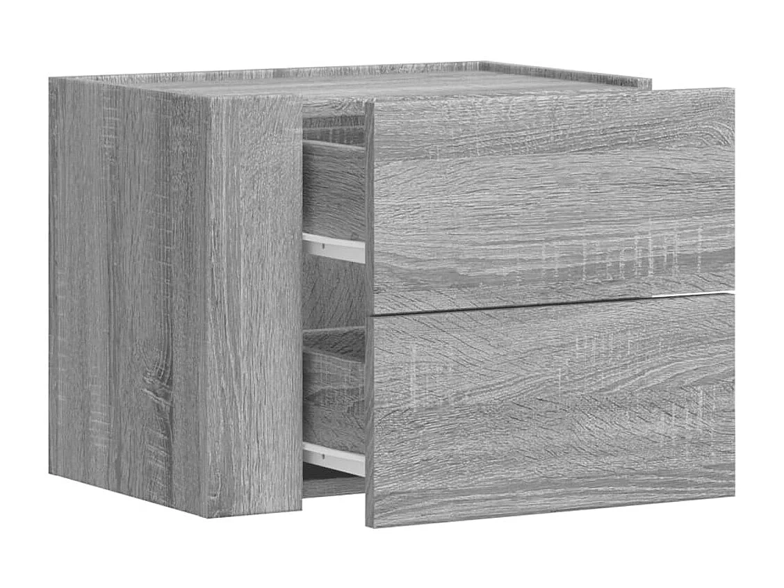 Tables de chevet murales 2 pcs sonoma gris 45x30x35 cm