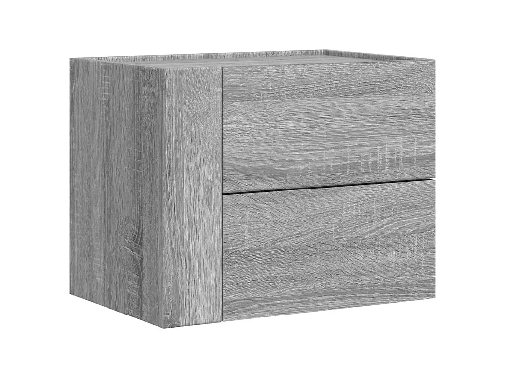 Nachtkastjes 2 st wandgemonteerd 45x30x35 cm grijs sonoma eiken
