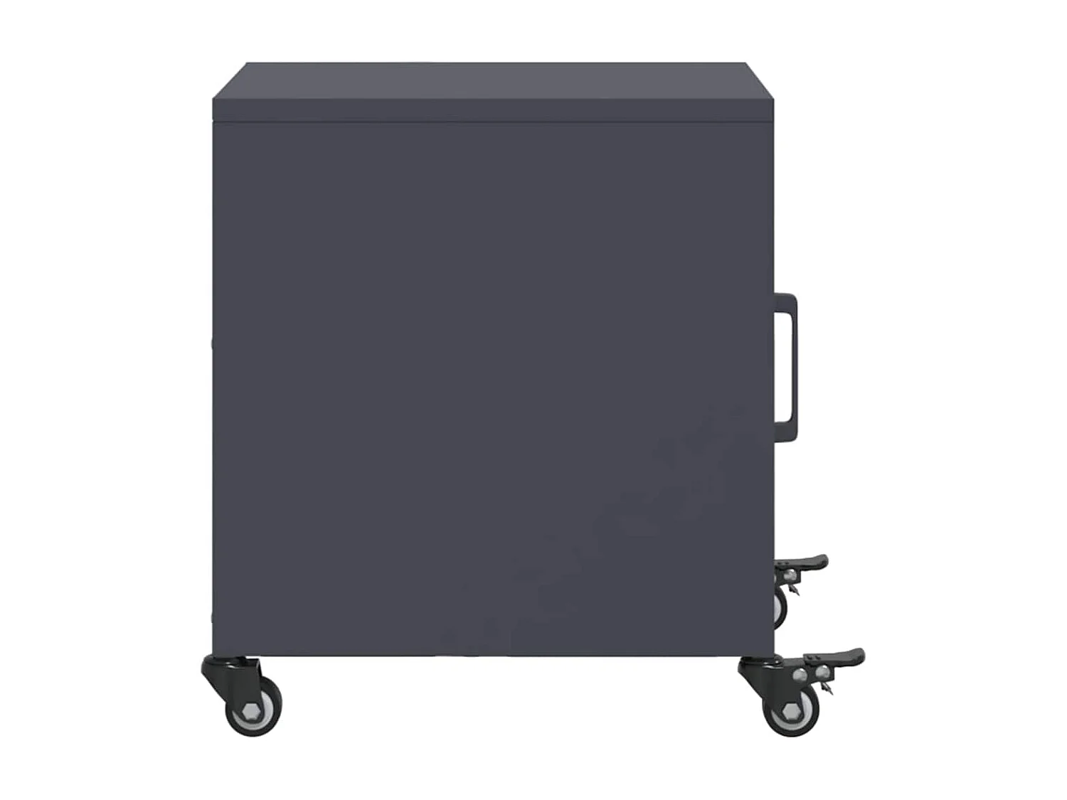 Tables de chevet 2 pcs anthracite 36x39x43,5 cm acier