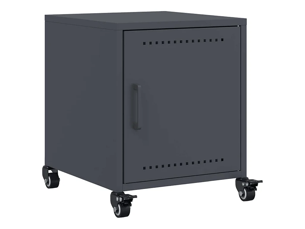 Tables de chevet 2 pcs anthracite 36x39x43,5 cm acier