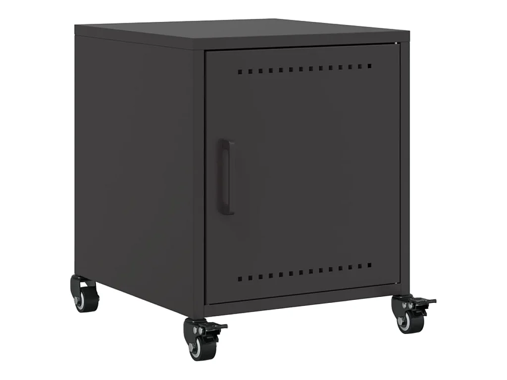 Tables de chevet 2 pcs noir 36x39x43,5 cm acier