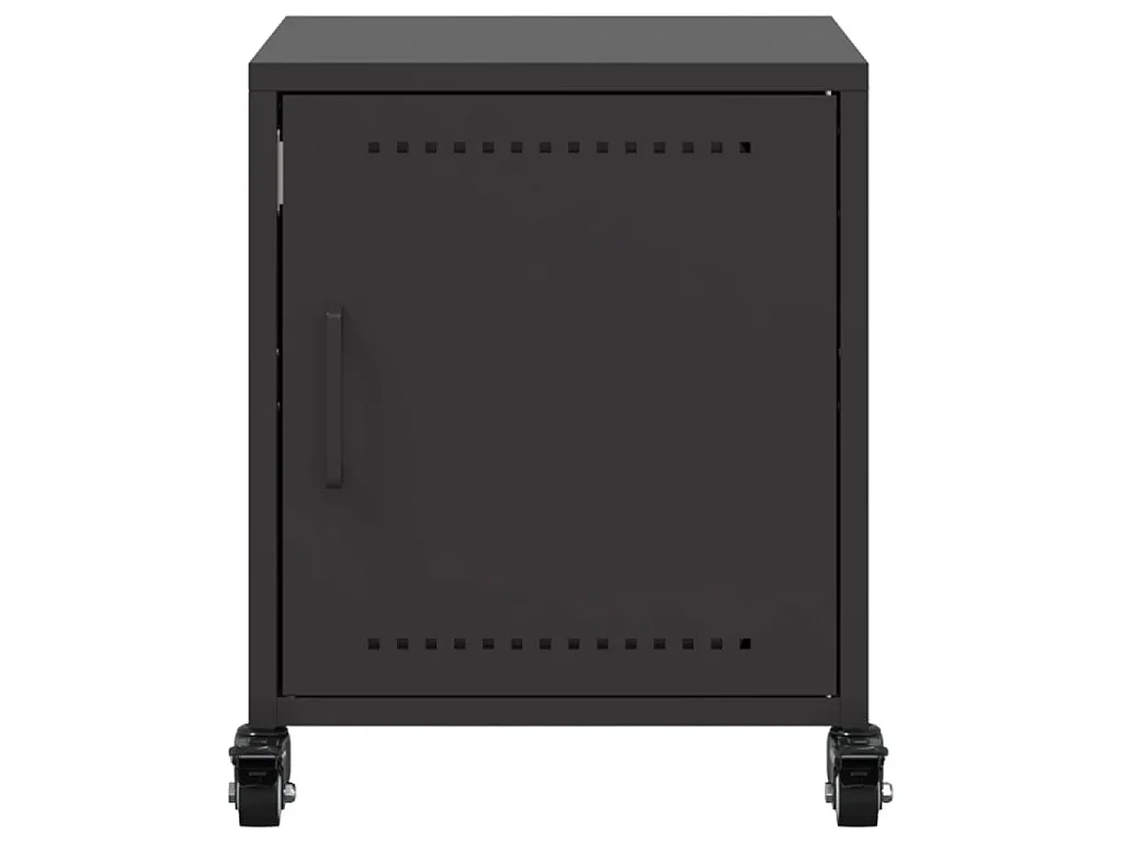 Tables de chevet 2 pcs noir 36x39x43,5 cm acier
