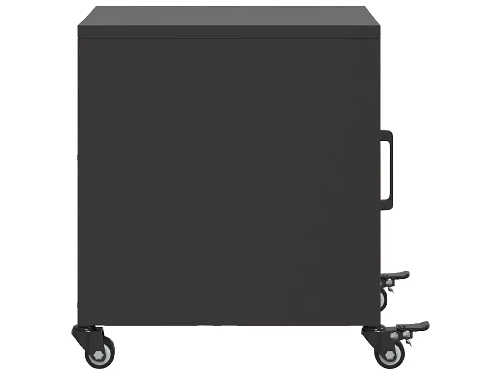 Tables de chevet 2 pcs noir 36x39x43,5 cm acier