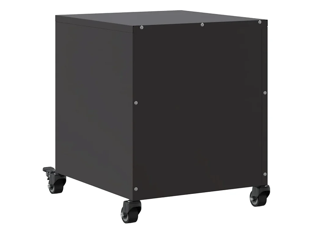 Tables de chevet 2 pcs noir 36x39x43,5 cm acier
