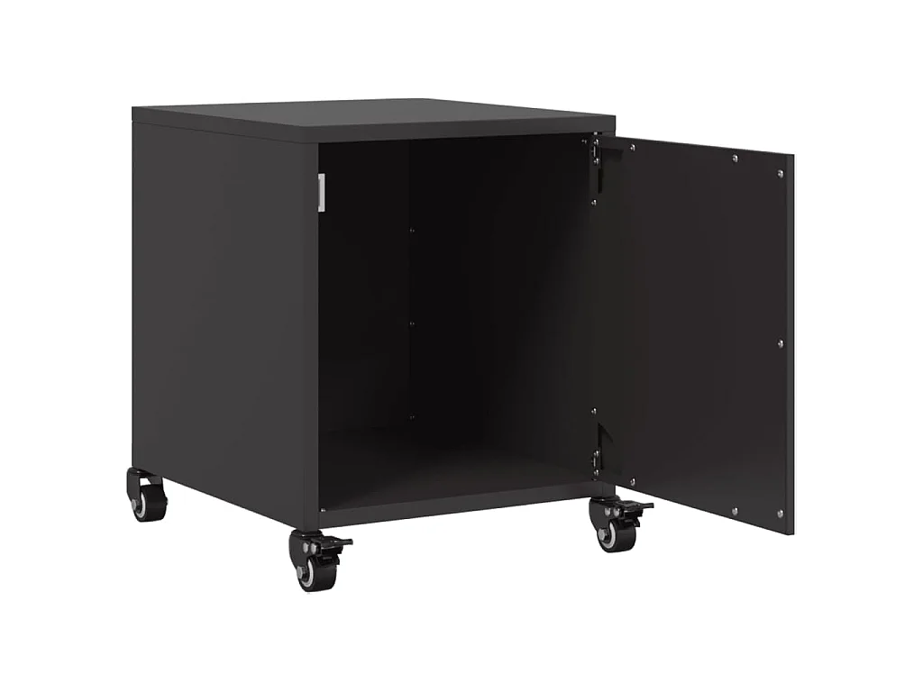 Tables de chevet 2 pcs noir 36x39x43,5 cm acier