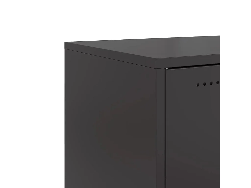 Tables de chevet 2 pcs noir 36x39x43,5 cm acier