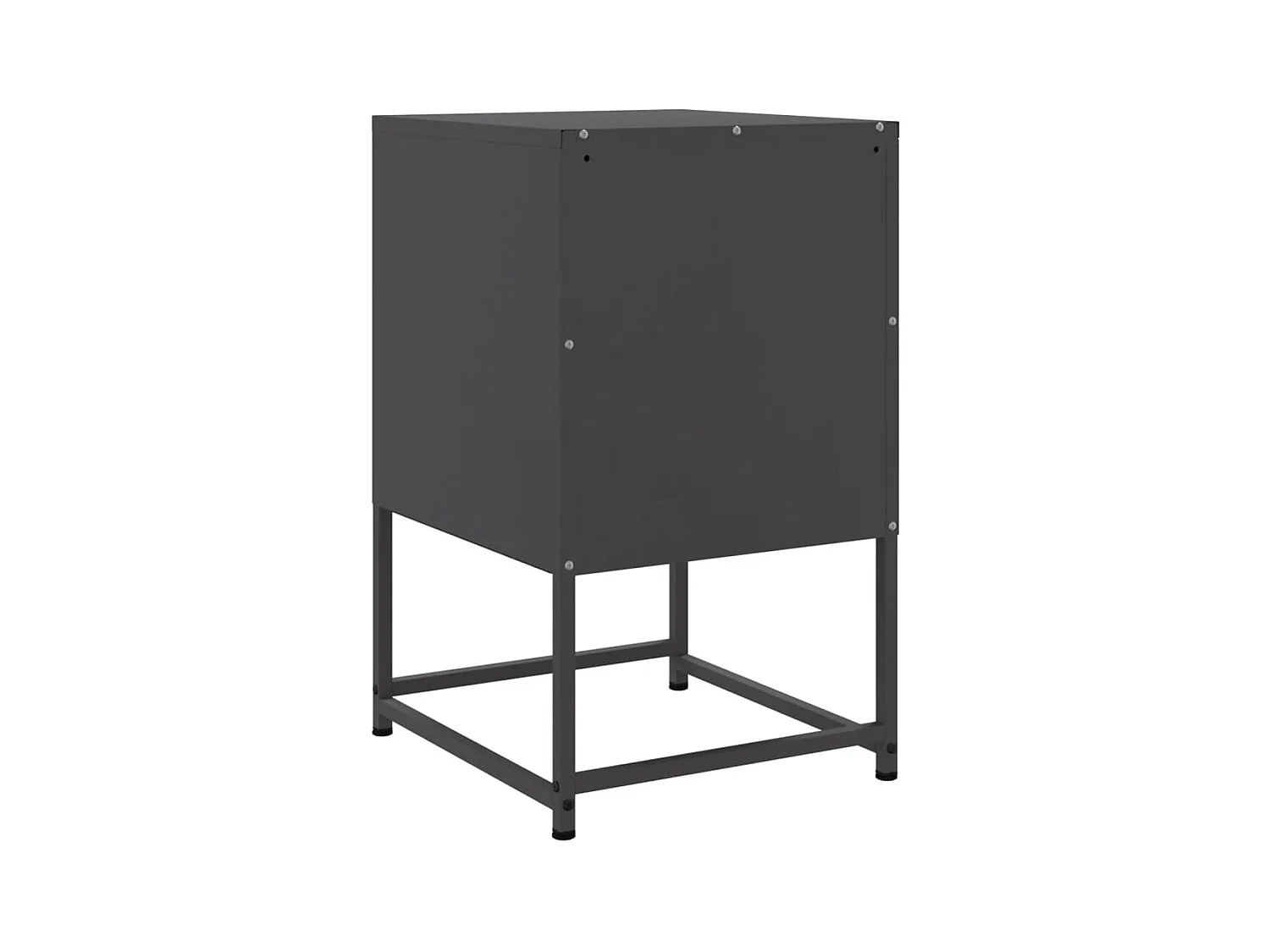 Table de chevet noir 36x39x60,5 cm acier