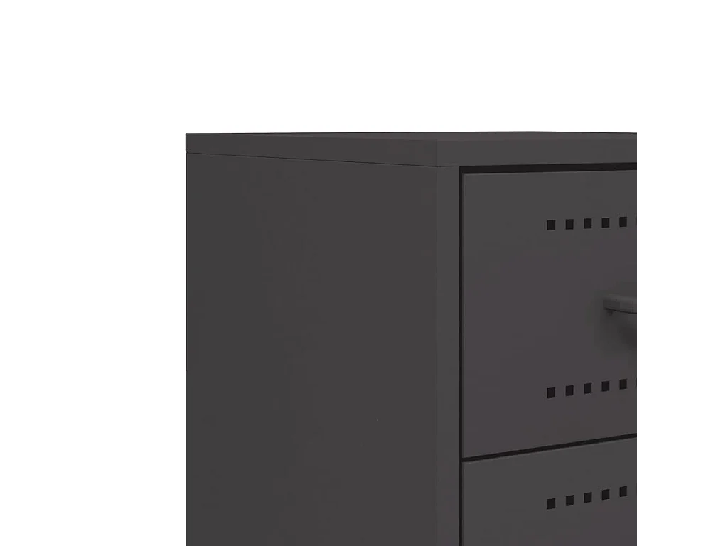 Table de chevet noir 36x39x60,5 cm acier
