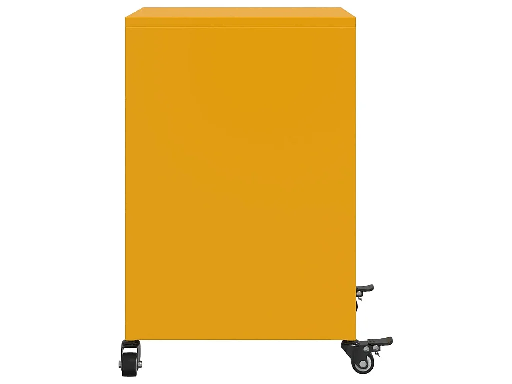 Tables de chevet 2 pcs jaune moutarde 36x39x59 cm acier