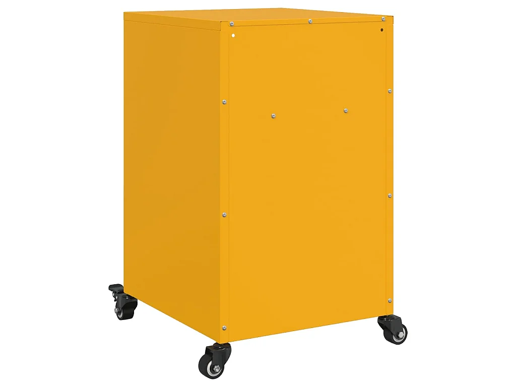 Tables de chevet 2 pcs jaune moutarde 36x39x59 cm acier