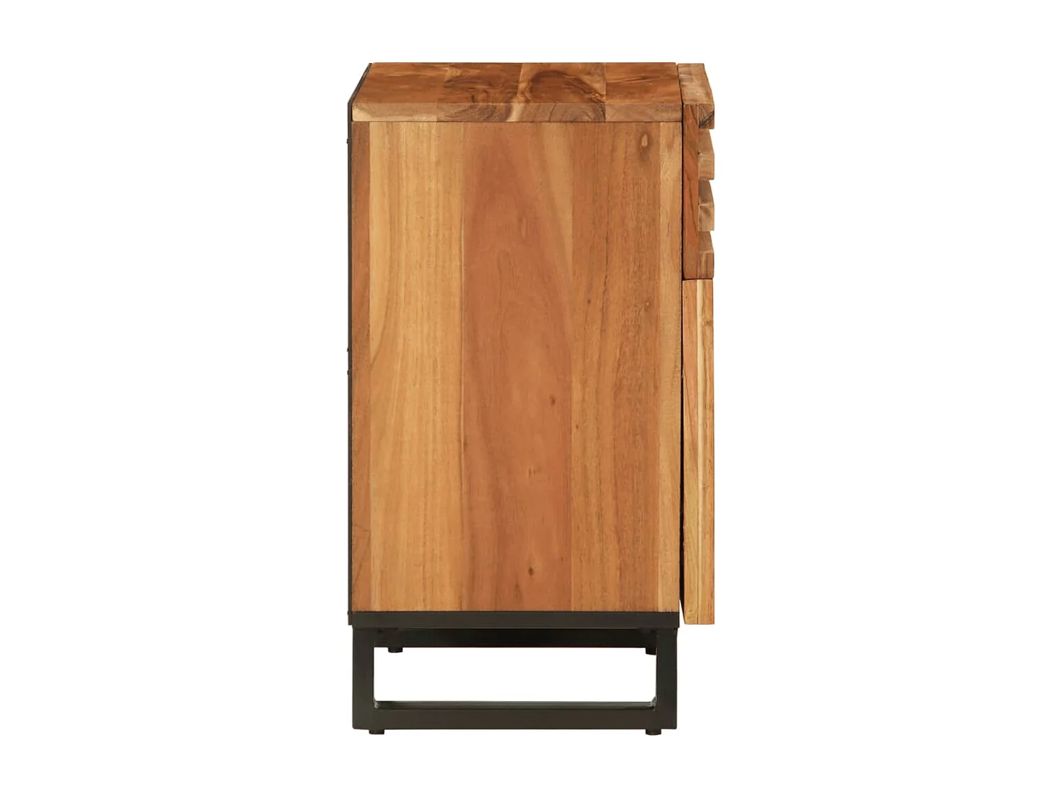 Comodino Marrone 50x34x60 cm in Legno Massello di Mango