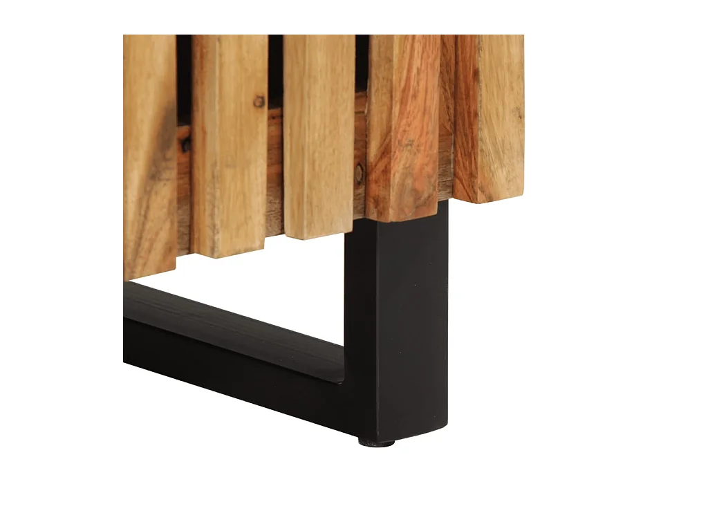 Table de chevet marron 50x34x60 cm bois manguier solide