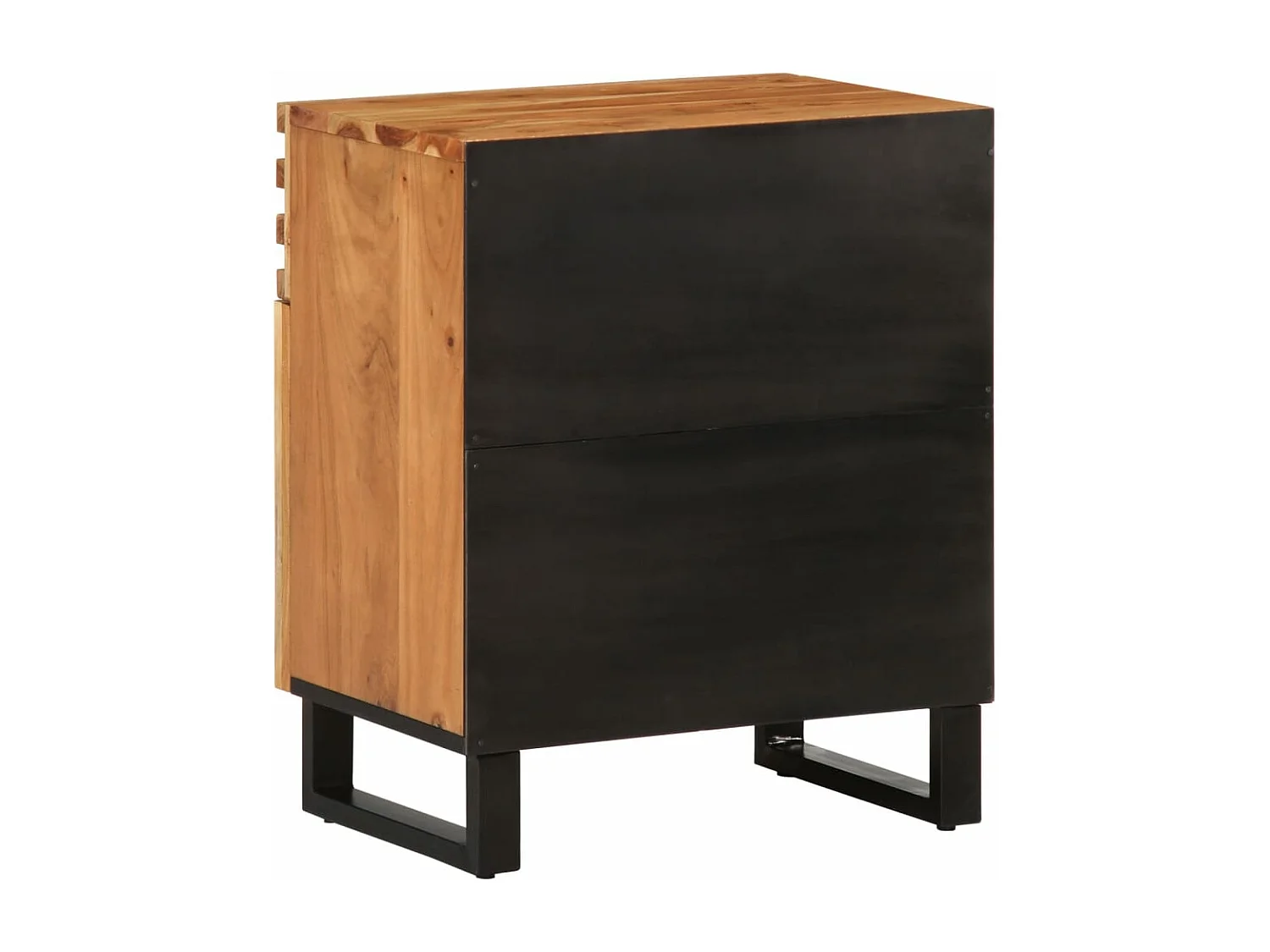 Table de chevet marron 50x34x60 cm bois manguier solide