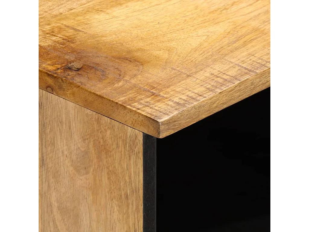 Mesa de cabeceira 40x34x46cm madeira de mangueira áspera maciça