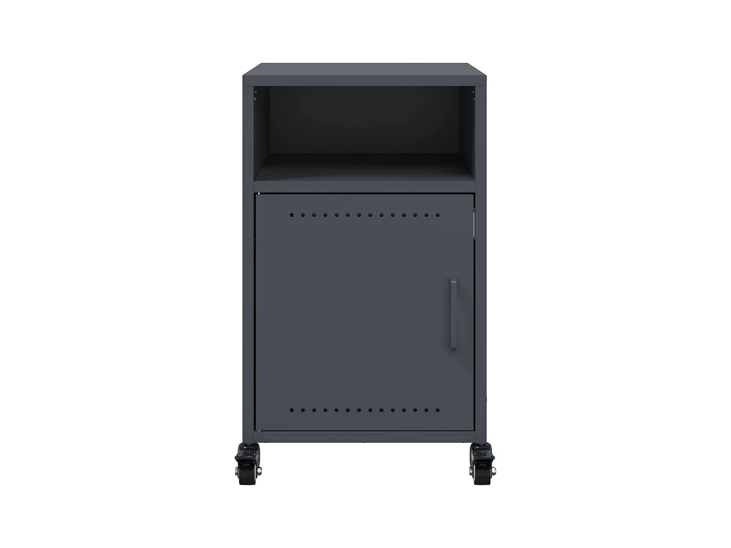 Table de chevet anthracite 36x39x59 cm acier
