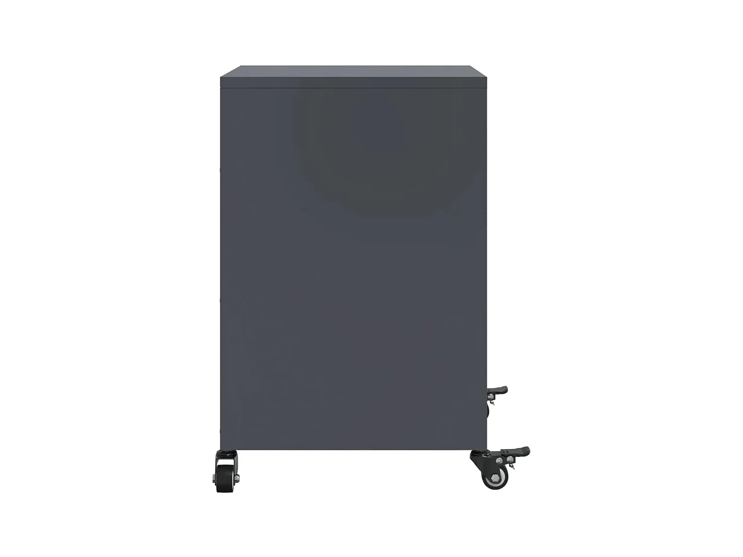 Table de chevet anthracite 36x39x59 cm acier
