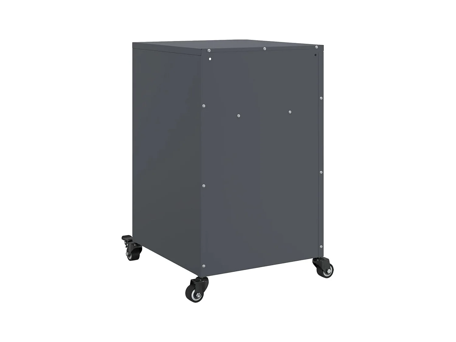 Table de chevet anthracite 36x39x59 cm acier