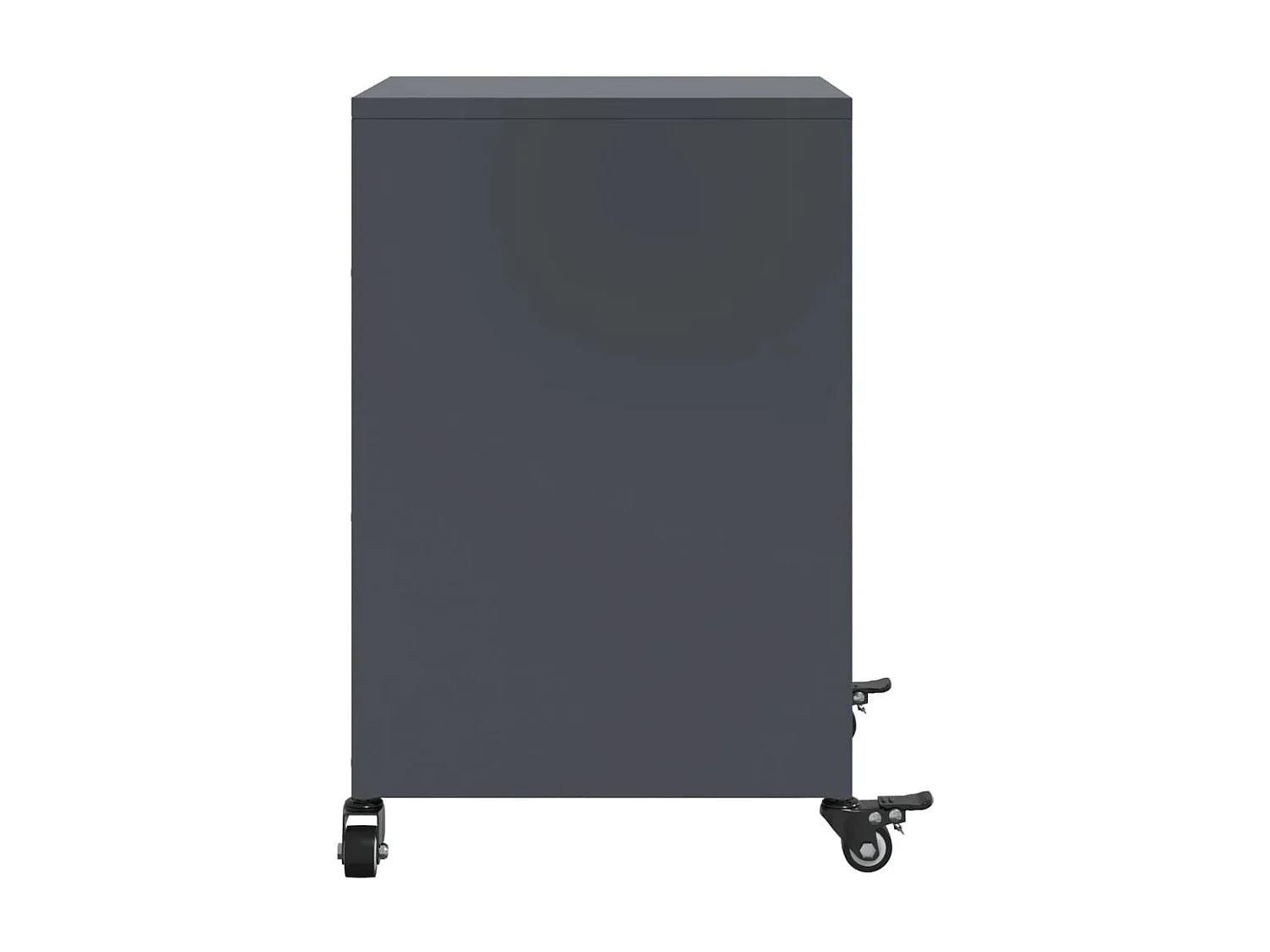 Table de chevet anthracite 36x39x59 cm acier