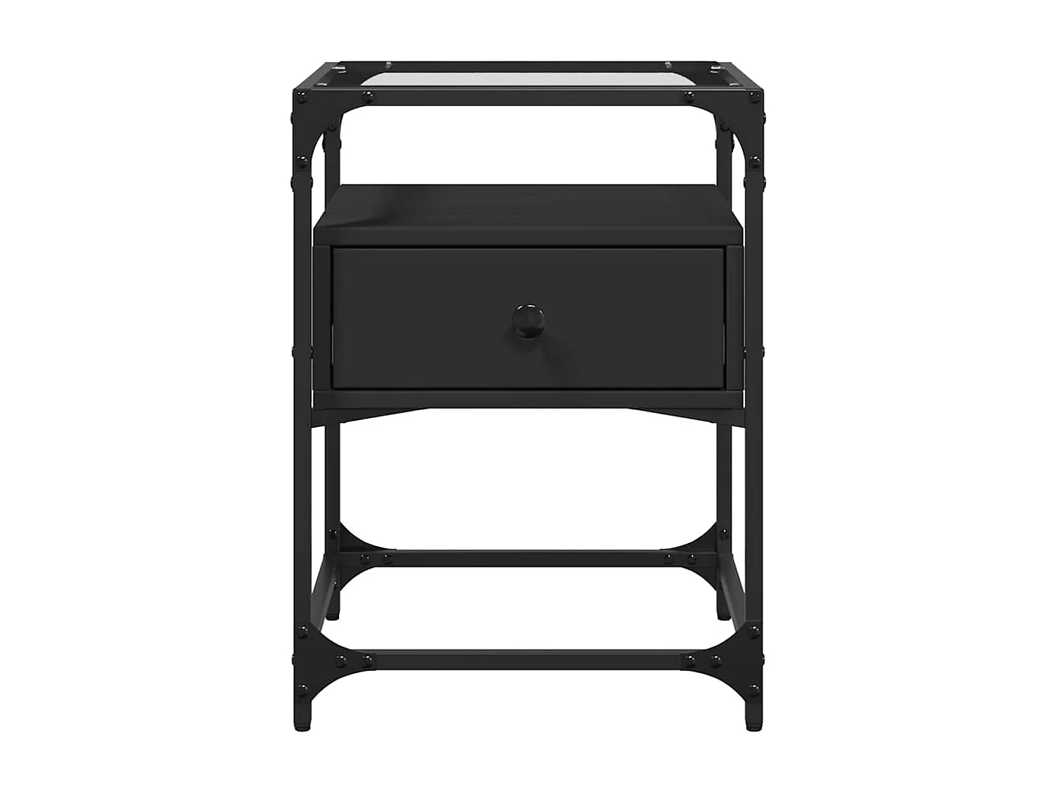 Tables de chevet 2 pcs noir 40x40x55 cm bois d’ingénierie