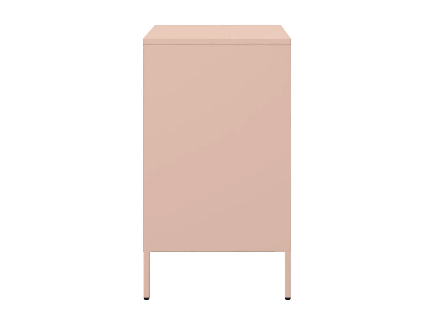 Nachttische 2 Stk. Rosa 36x39x68 cm Stahl