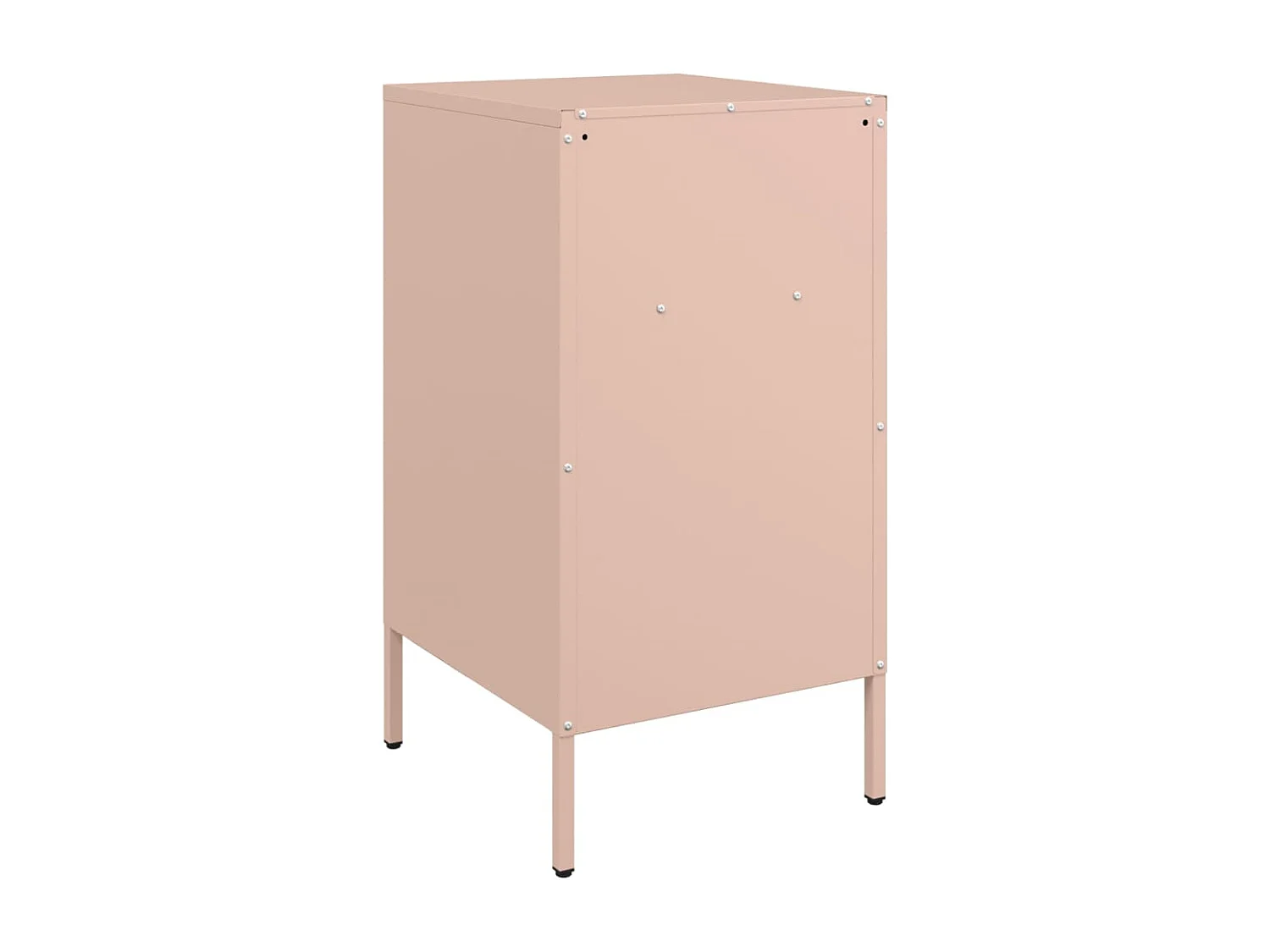 Nachttische 2 Stk. Rosa 36x39x68 cm Stahl