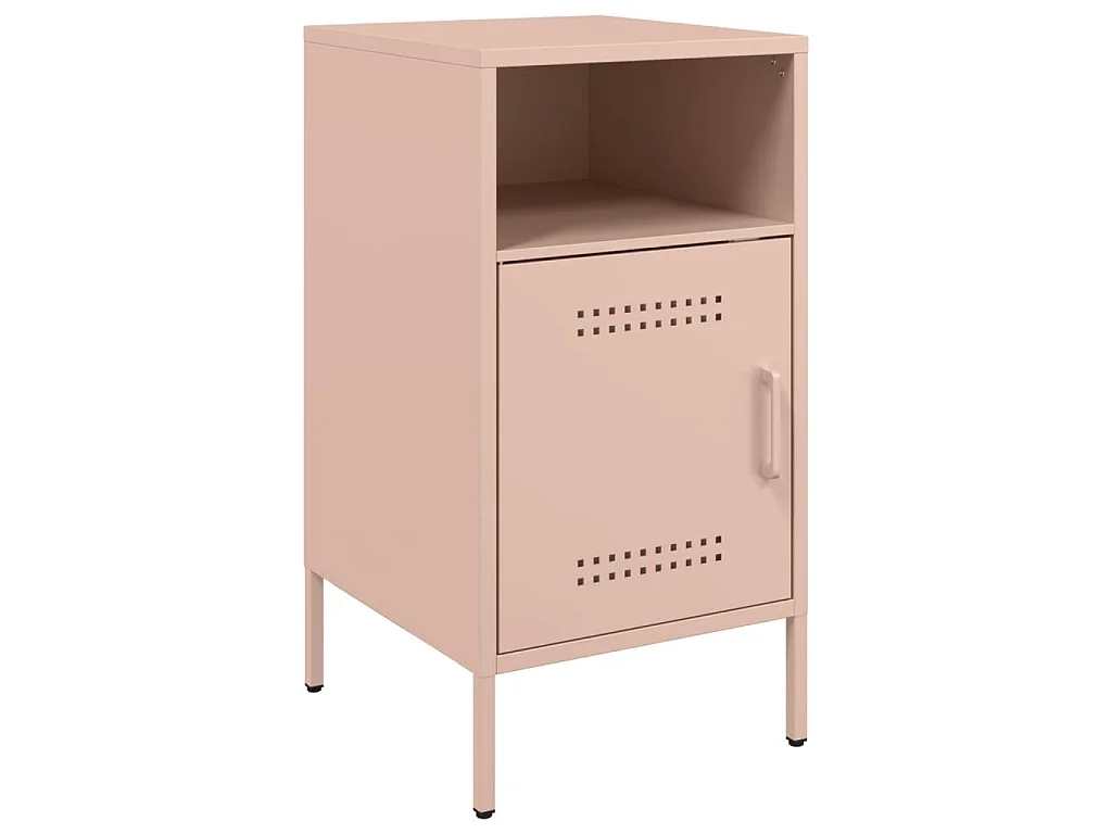 Nachttische 2 Stk. Rosa 36x39x68 cm Stahl