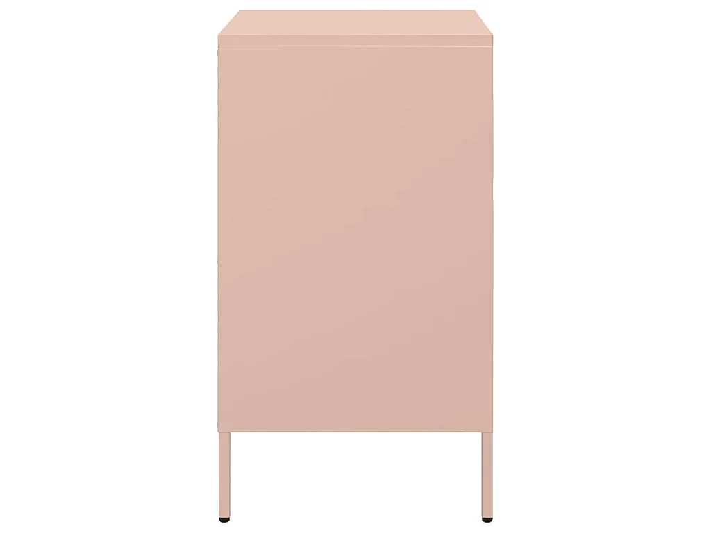 Nachttische 2 Stk. Rosa 36x39x68 cm Stahl