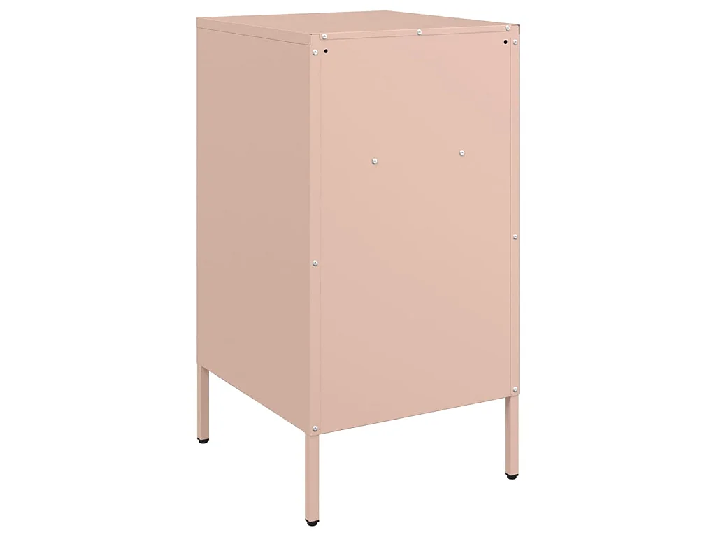 Nachttische 2 Stk. Rosa 36x39x68 cm Stahl