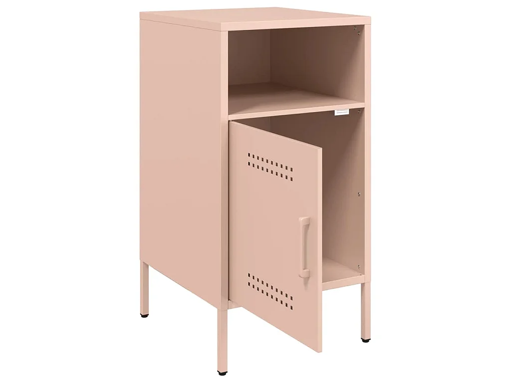 Nachttische 2 Stk. Rosa 36x39x68 cm Stahl