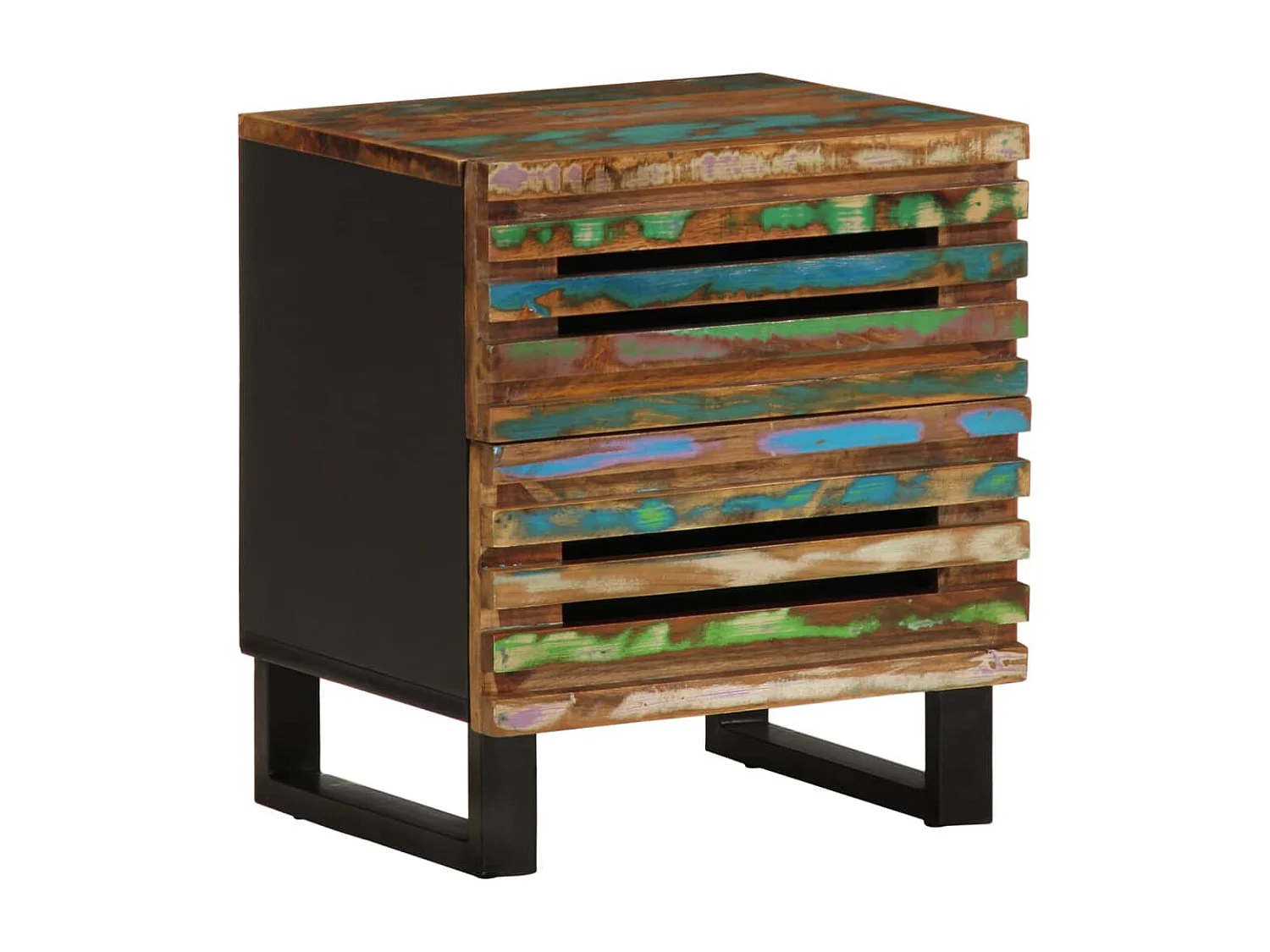 Comodino 40x34x46 cm in Legno Massello di Recupero