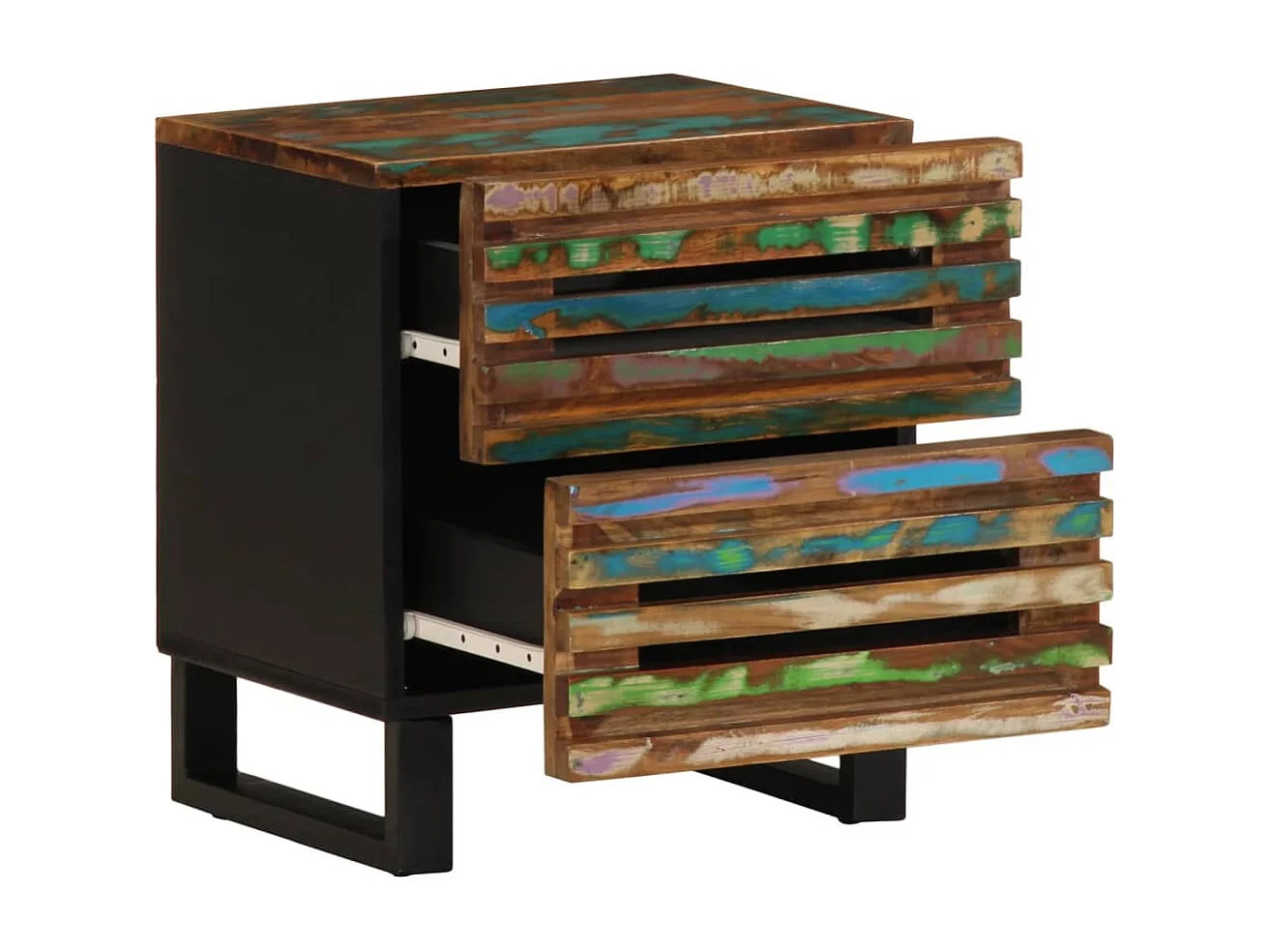 Comodino 40x34x46 cm in Legno Massello di Recupero