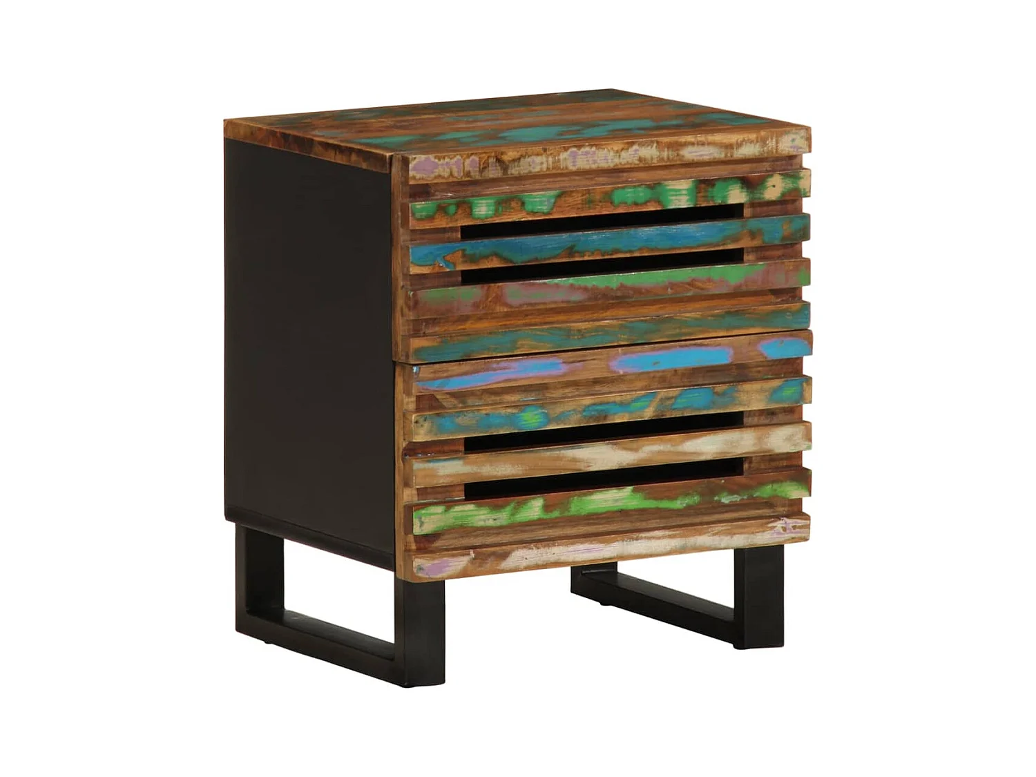 Table de chevet 40x34x46 cm bois massif de récupération