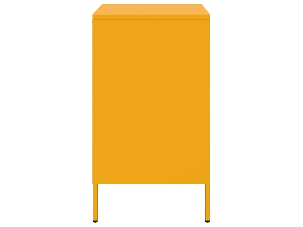 Tables de chevet 2 pcs jaune moutarde 36x39x68 cm acier