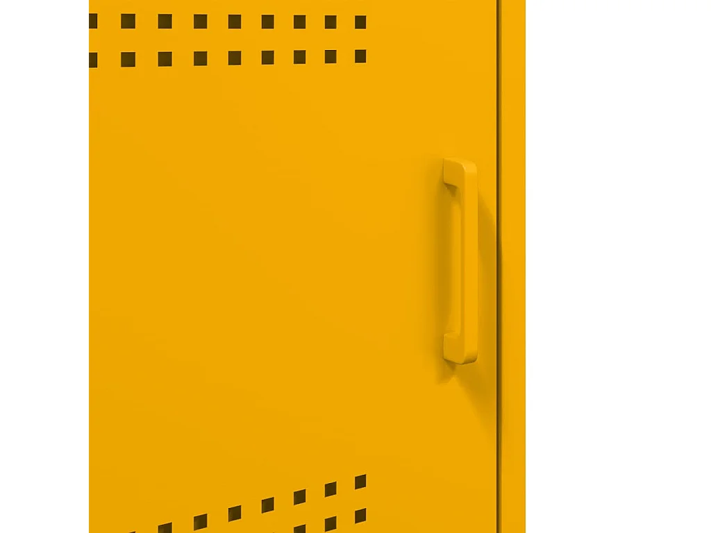 Tables de chevet 2 pcs jaune moutarde 36x39x68 cm acier