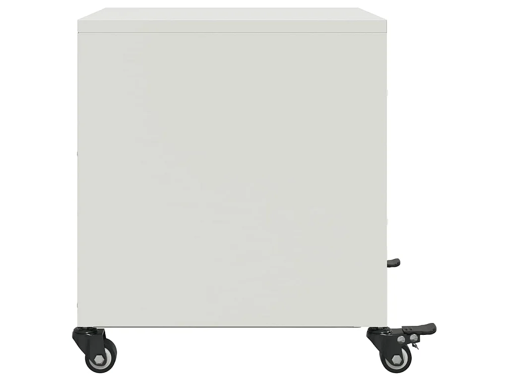 Table de chevet blanc 36x39x43,5 cm acier