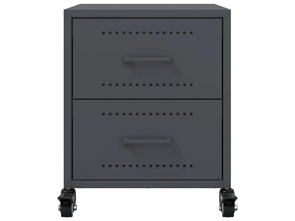 Table de chevet anthracite 36x39x43,5 cm acier