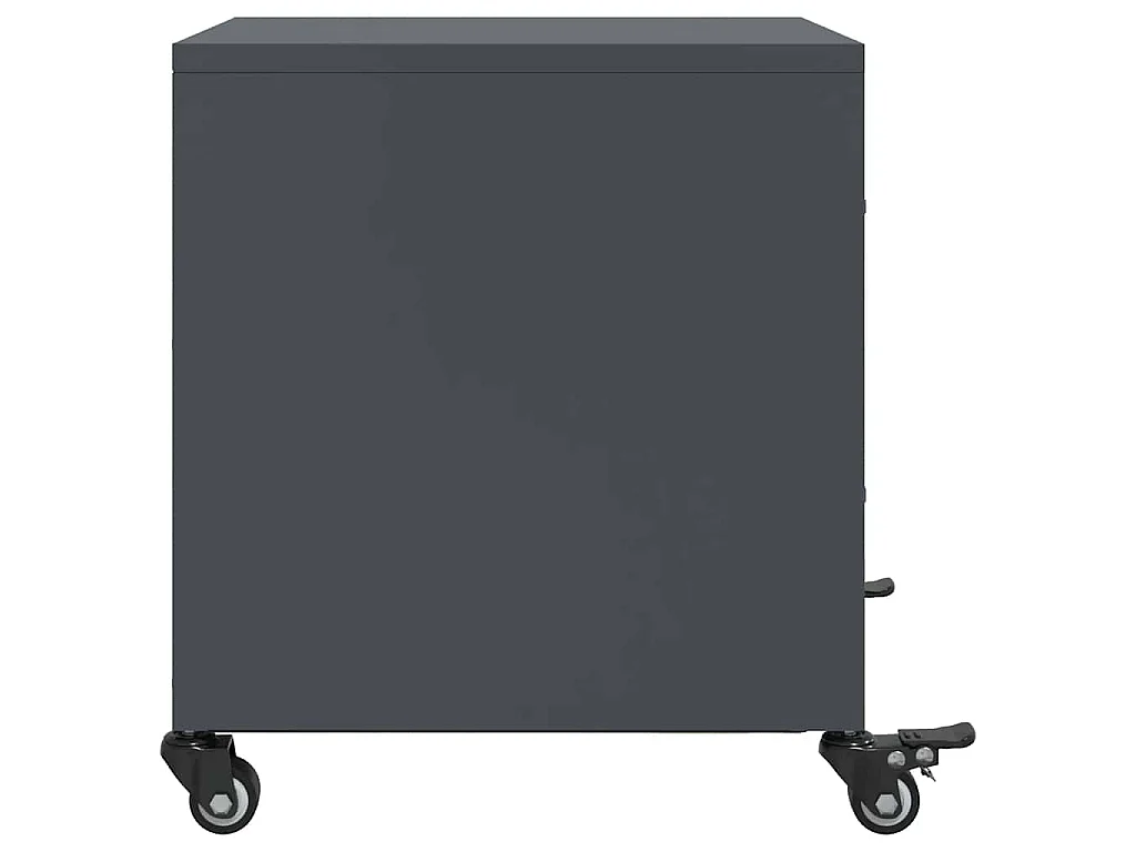 Table de chevet anthracite 36x39x43,5 cm acier