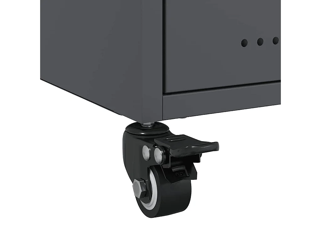 Table de chevet anthracite 36x39x43,5 cm acier