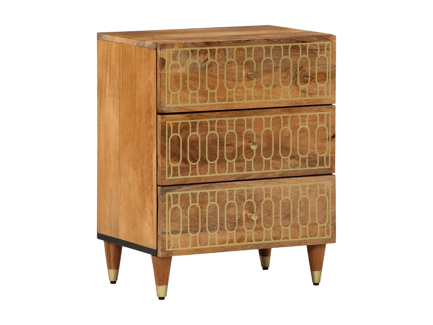 Nachttisch 50x33x62 cm Massivholz Mango