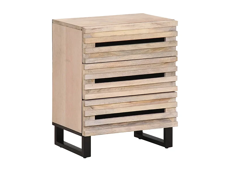 Mesa de cabeceira 50x34x62 cm madeira de mangueira maciça